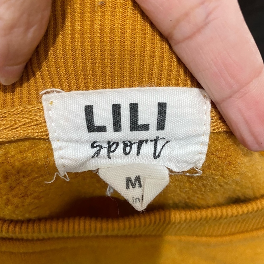 Love is Love Crop Sweatshirt, Mustard, Medium - Picture 7 of 8